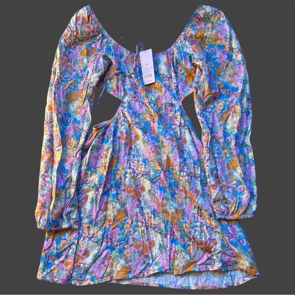 Wild Fable Multicolor Floral Long Sleeve Dress - Picture 2 of 4